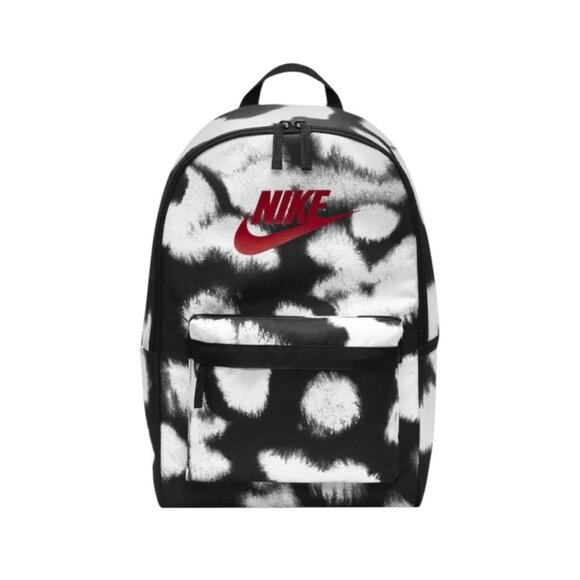 Nike Heritage Backpack White Black Red Laptop Pocket Uni-Sex DO6793 010 (NEW) - Picture 2 of 6
